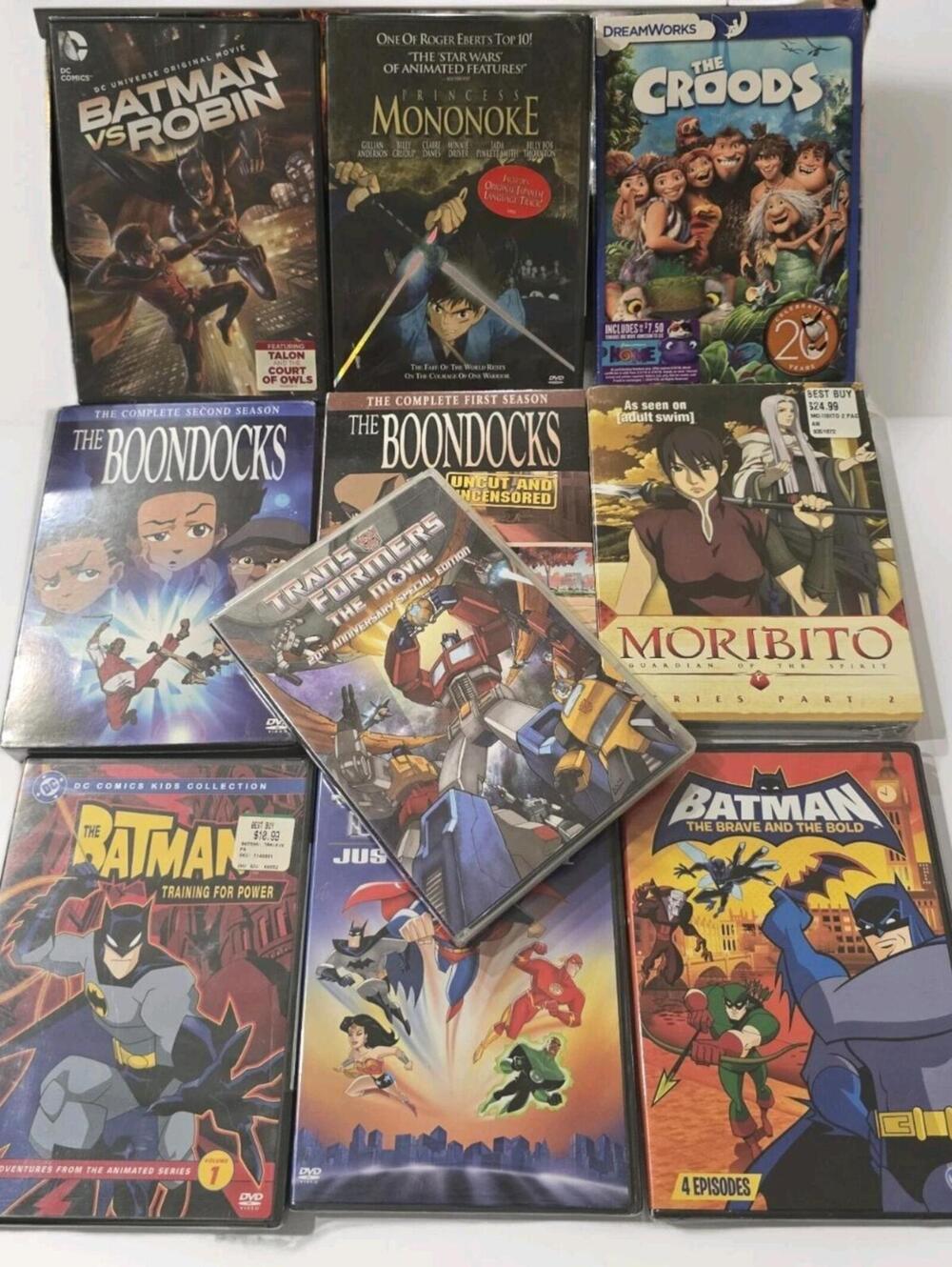 Boondocks Moribito Anime DVD Lot 10 Disc Set Batman Transformers Mint